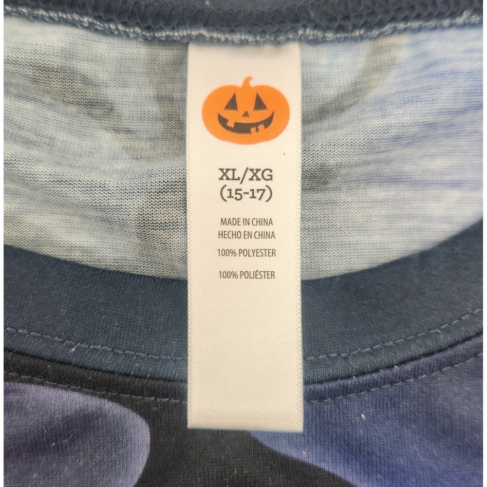 Halloween Girls Skeleton Couple Purple Bats Moon Costume XL (15-17)‎ Silky T - Picture 4 of 5